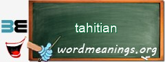 WordMeaning blackboard for tahitian